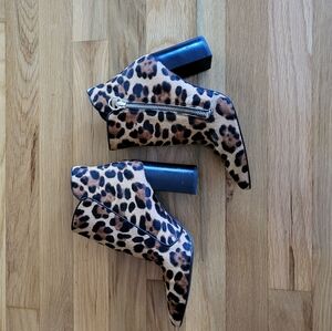 Pointed Toe leopard booties